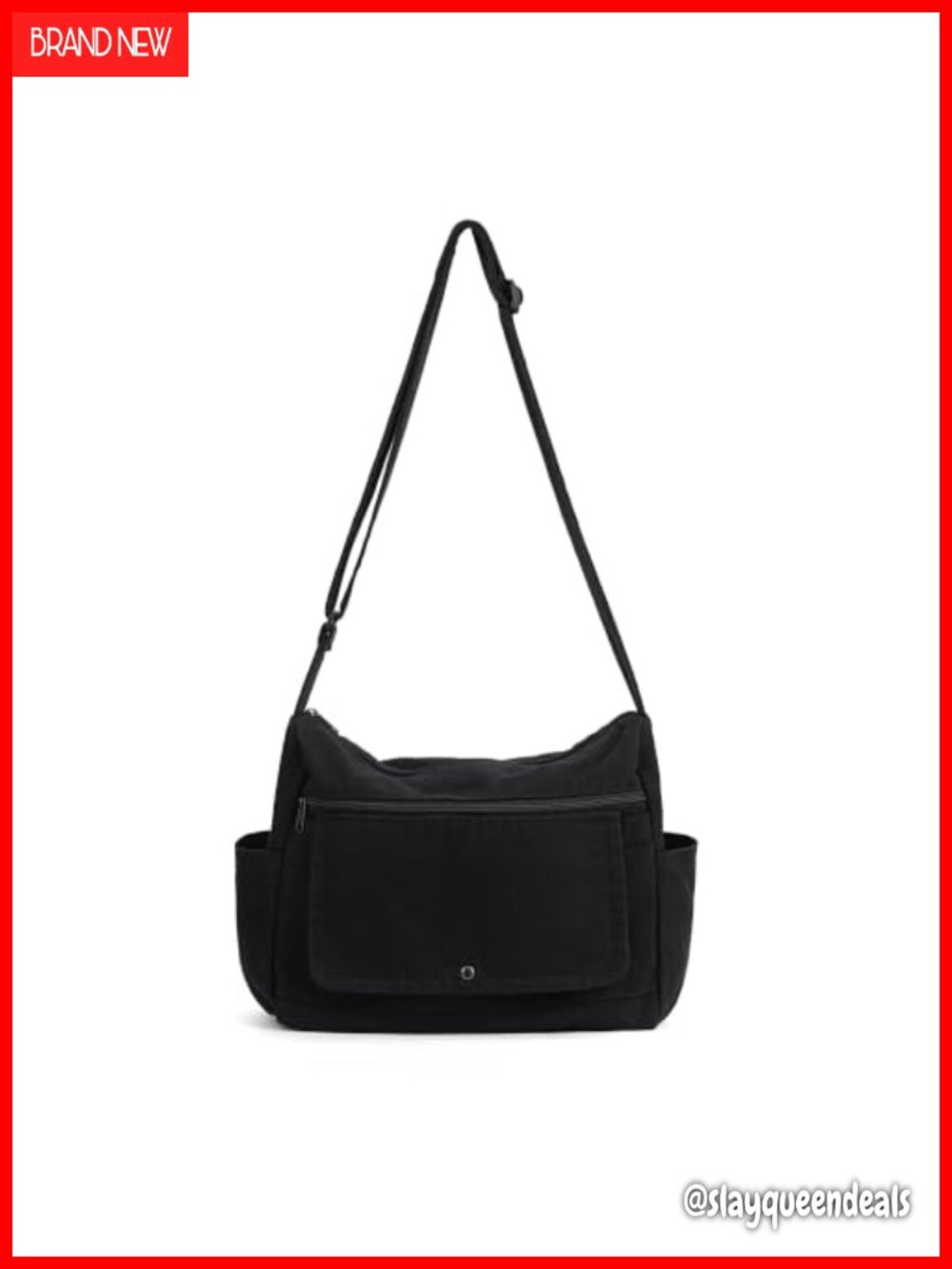 Canvas Messenger Bag Crossbody Satchel Fits 13" Laptop Multi-Pocket